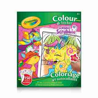 Crayola Colour & Sticker Book, Scribble Scrubbie Animals