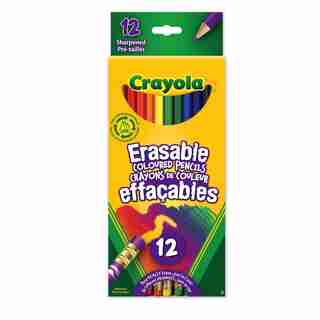 12 crayons de couleur effaçables