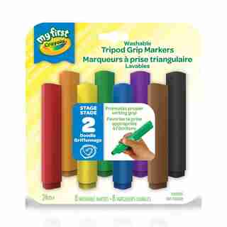 Marqueurs à prise triangulaire lavables Crayola My First