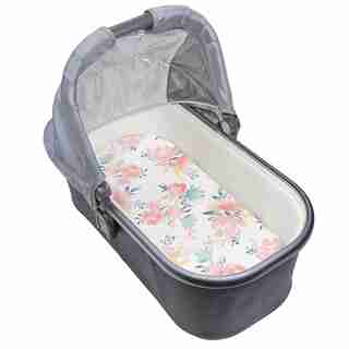 KUSHIES BASSINET SHEET - WATERCOLOUR FLOWER