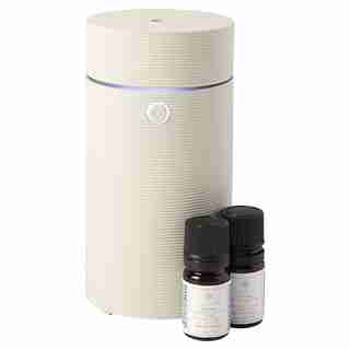 AURIA ULTRASONIC DIFFUSER AND DIFFUSER OIL BLEND TRAVEL SET LIGHT GREY
