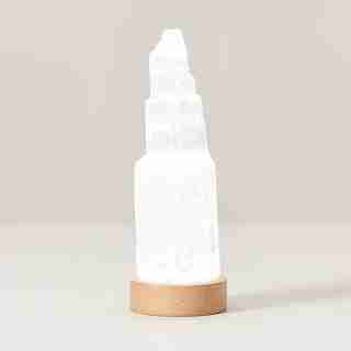 Auria USB-Powered Selenite Crystal Lamp