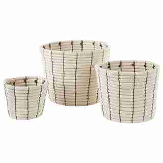 Branco White Baskets – Set of 3