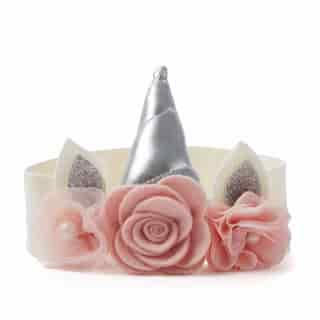 Elegant Baby Headband Unicorn White