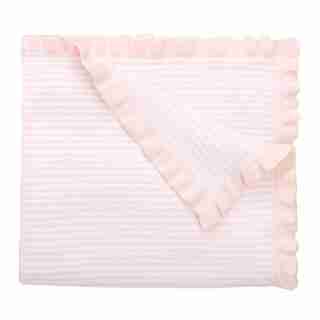 Elegant Baby Ruffled Baby Blanket Pink