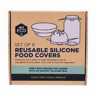 EVER ECO REUSABLE SILICONE FOOD COVERS - SET OF 6
