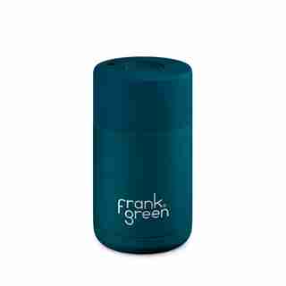 FRANK GREEN CERAMIC LINED STAINLESS STEEL CUP - MARINE BLUE, 10 OZ
