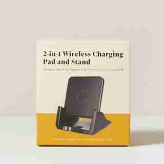 2-IN-1 WIRELESS CHARGING PAD AND STAND- BLACK