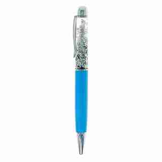 BALLPOINT PEN FLOATING GLITTER - LIGHT BLUE