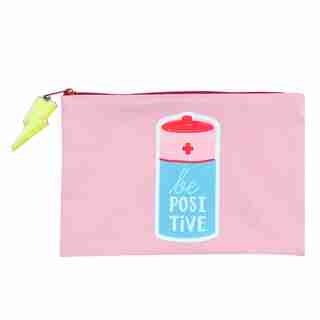 PLUMIER EN TOILE IMPRIMÉ BE POSITIVE