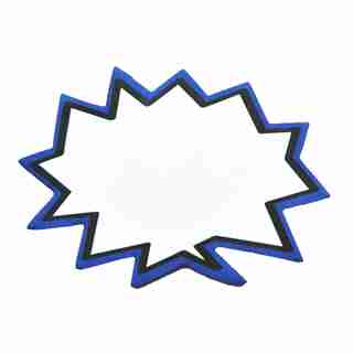 BLOC-NOTES PHYLACTÈRE À BORDURE BLEUE FONCÉE