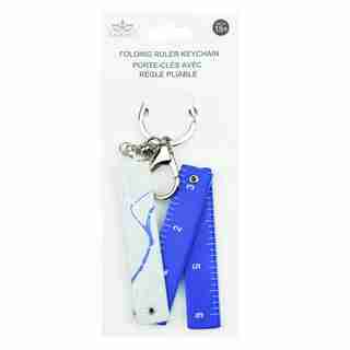 PORTE-CLÉS AVEC RÈGLE 15 CM REPLIABLE ET IMPRIMÉ CARTE ROUTIÈRE