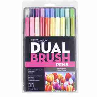 TOMBOW DUAL BRUSH PEN SET FLORALS 20PK