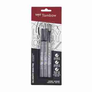 Tombow Fudenosuke Brush Calligraphy Pen 3 Pack
