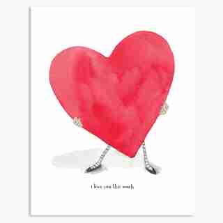 Paper E. Clips Valentine Card I Love You This Much