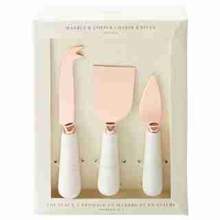 Copper & Marble Cheese Knives – Set of 3
