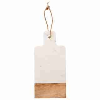 Petit plateau en marbre et en bois