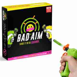 Bad Aim - Party Game - Shoot Cards To Avoid Doing Wild Truths & Dares (NSFW Version)