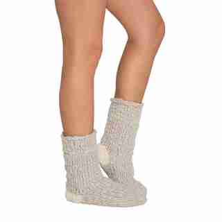 EBERJEY SCOUT SLIPPER SOCK MOONBEAM/IVORY ONE SIZE