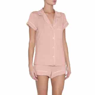 GISELE SHORT PJ SET BOXED MISTY ROSE IVORY M