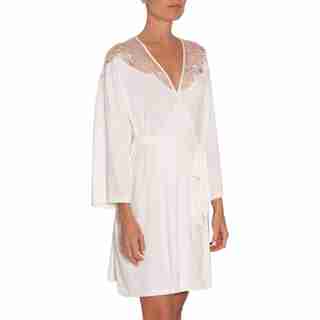 Eberjey Carmela Coucou Robe Ivory L