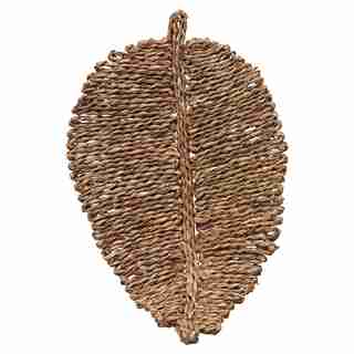 LEAF SHAPE WOVEN SEAGRASS PLACEMAT