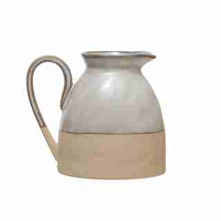 STONEWARE CREAMER WHITE GLAZE