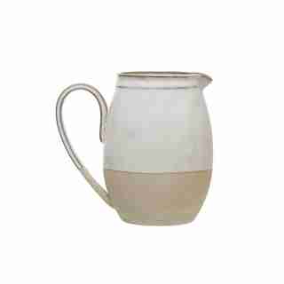 STONEWARE PITCHER WHITE GLAZE