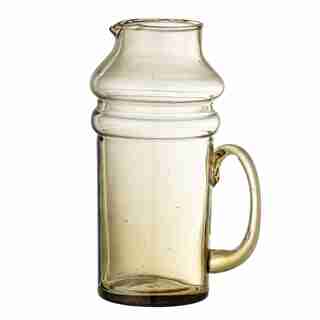 RECYCLED GLASS PITCHER OLIVE GREEN