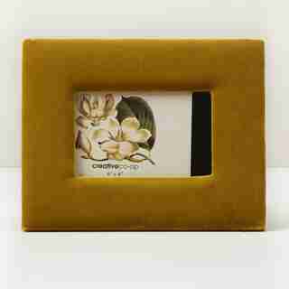 VELVET PHOTO FRAME 4" X 6" MUSTARD
