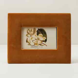 VELVET PHOTO FRAME 4" X 6" RUST