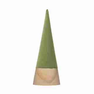 FLOCKED WOOD TREE LIME GREEN 3.5"