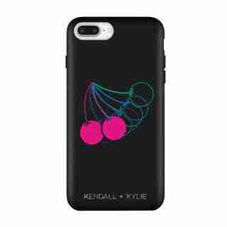 KENDALL + KYLIE Printed Case for iPhone 8/7/6/6s Plus Cherries Matte Black/Pink