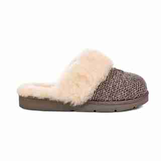 UGG COZY KNIT SLIPPER - CHARCOAL, SIZE 9