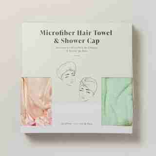 MICROFIBER HAIR TOWEL & SHOWER CAP