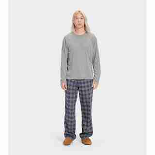 Steiner Pajama Set Plaid , Blue/Grey Heather X-Large