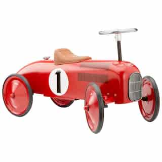 VINTAGE RIDE-ON METAL CAR RED
