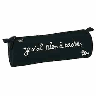 Pencil pouch « Je n'ai rien à cacher » Round