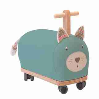 Moulin Roty Pachats Ride-On Toy Wood and Foam Cat