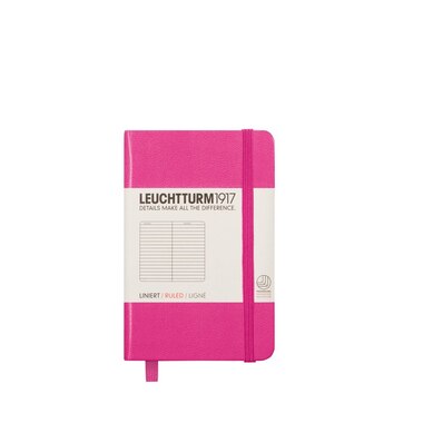 LEUCHTTURM1917 MINI (A7) RULED NOTEBOOK - NEW PINK