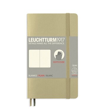 Leuchtturm1917 Soft Cover Pocket A6 Plain Notebook - Sand