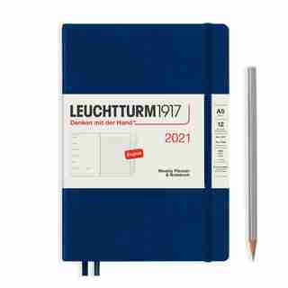 LEUCHTTURM1917 2021 WEEKLY A5 NAVY NOTEBOOK & PLANNER
