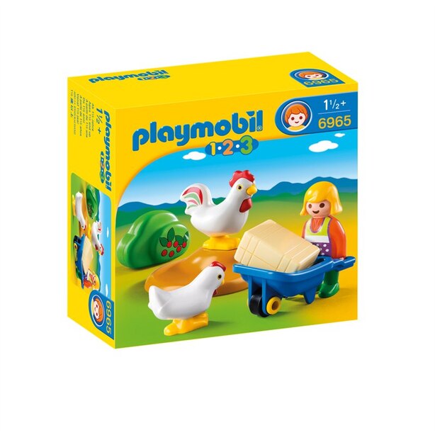 Playmobil 1.2.3. Girl with Hens