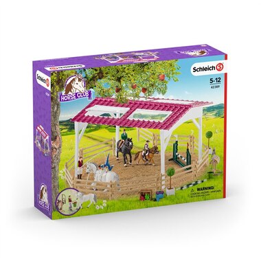 Hand-Painted Playset Riding School with riders and horses