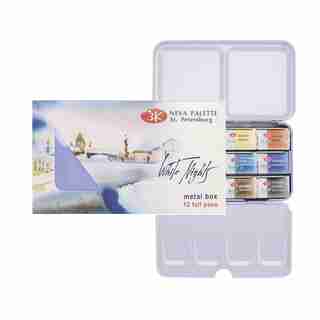 Neva Pallette White Nights Watercolour 12 pans Tin Box