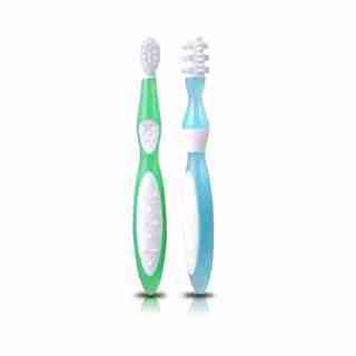 Kidsme First Toothbrush Set - Blue and Green