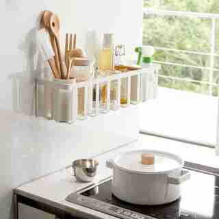 Yamazaki Tosca Magnet Kitchen Storage Basket White