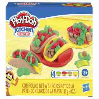 Play-Doh Kitchen Creations Taco Time Play Food Set for Kids 3 Years and Up with 4 Non-Toxic Colors