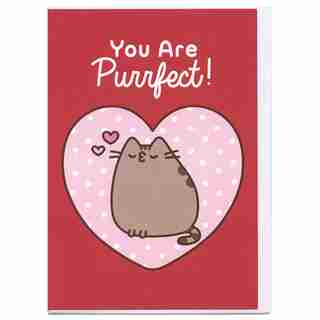 Paper E. Clips Valentines Card Pusheen Big Heart
