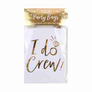 Ginger Ray I Do Crew Party Bags Gold Foiled Set of 5